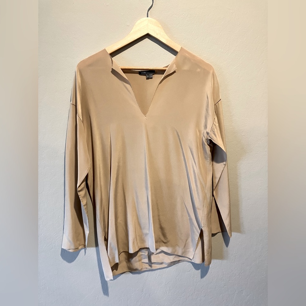 VINCE Shirt | 100% Silk | Color: champagne | Size: S